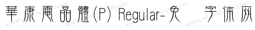 華康電晶體(P) Regular字体转换